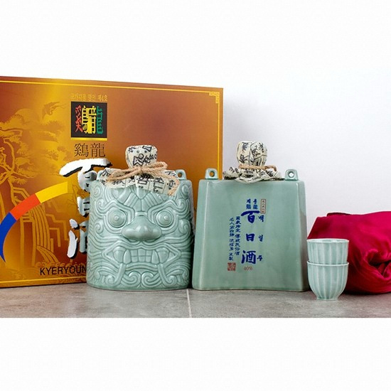 계룡백일주 백일주 귀문형 40도 500ml 2입 세트 (1개)_이미지