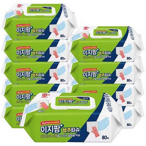 이지팜 행주티슈 캡형 80매 (10팩)_이미지