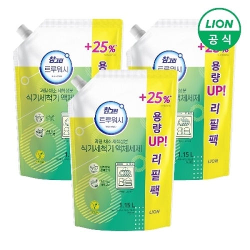 참그린 트루워시 식기세척기 액체세제 리필 1.15L (3개)_이미지