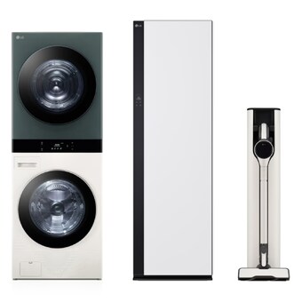 LG전자 트롬 오브제컬렉션 워시타워 <b>WL21EGZU</b> + 스타일러 SC5MSR82H + 청소기 AX920BWE