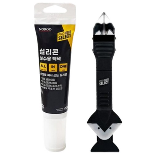 노루페인트 프로셀렉트 실리콘 보수용 100ml + 실리콘 스크래퍼 헤라 (1세트)