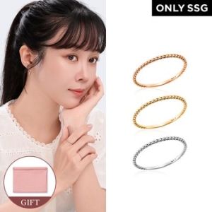 비앤비골드 14K/18K 촘촘 매듭 꼬임 커브체인 실반지 SRS42122_이미지