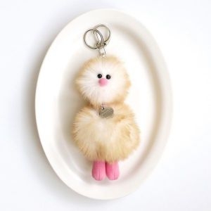 코시 코지모지 mosy Mini Bird Keyring Marshmallow 174576