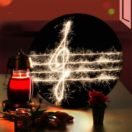 LED 불꽃음자리표 액자 무드등 25cm