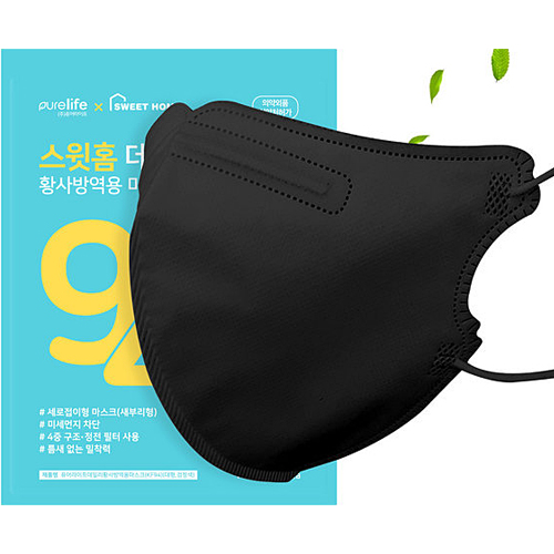 스윗홈 데일리 황사방역용 마스크 KF94 대형 블랙