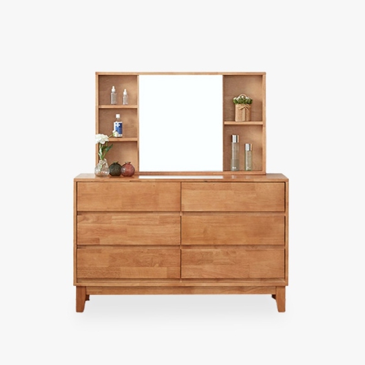 엠하우스 미네뜨 원목 와이드 수납 화장대 1200_이미지