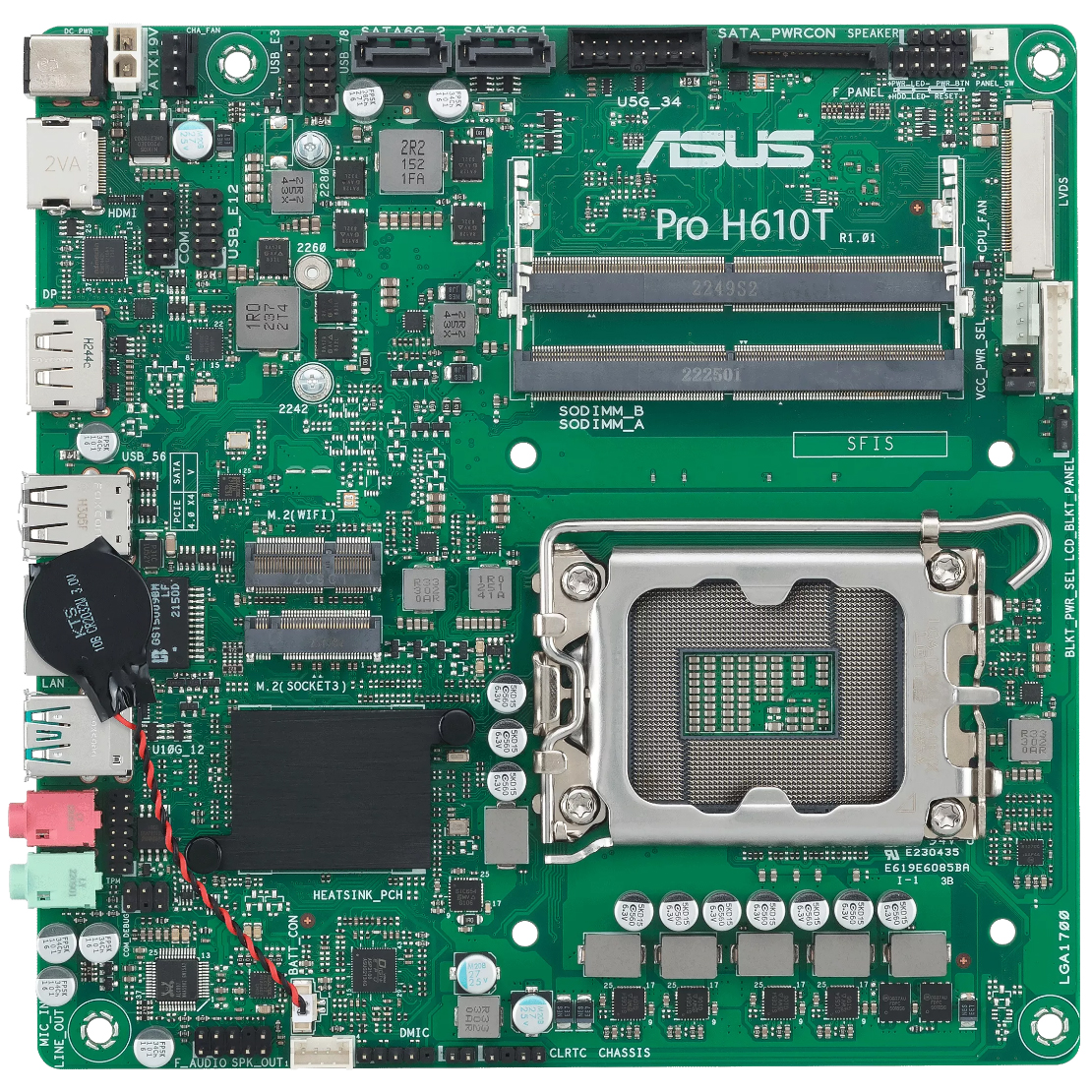 ASUS Pro H610T-CSM D5 코잇 (벌크) (120W 어댑터 포함)