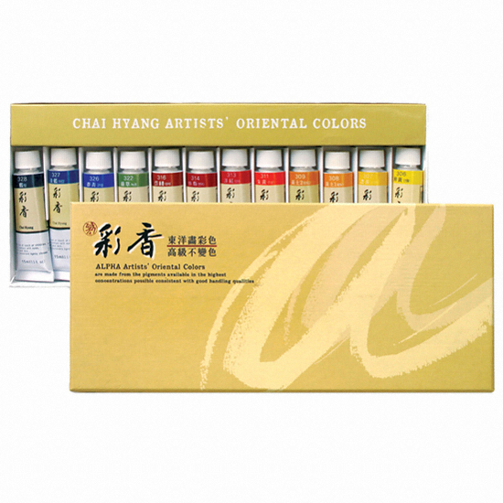 알파색채 채향 한국화물감 15ml (12색)_이미지