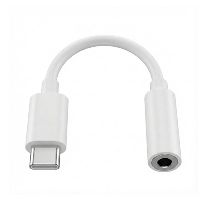 CABLEMATE Type C to 3.5mm 스테레오 AUX 젠더 (화이트, CM4550)_이미지