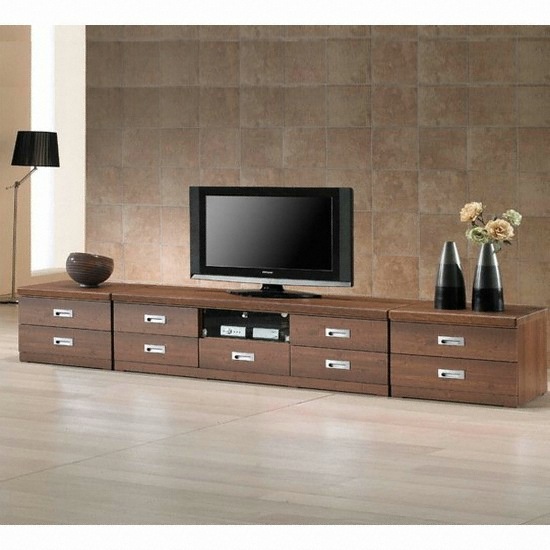 사비나 노을 유리서랍형 거실장 풀세트 267cm (SWD-007)_이미지