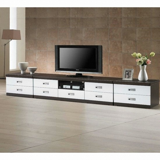 사비나 노을 유리서랍형 거실장 풀세트 267cm (SWD-007)