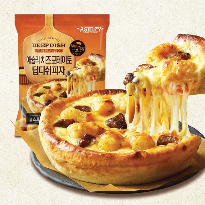 이랜드이츠 애슐리 치즈포테이토 딥디쉬 피자 441g (3개)_이미지