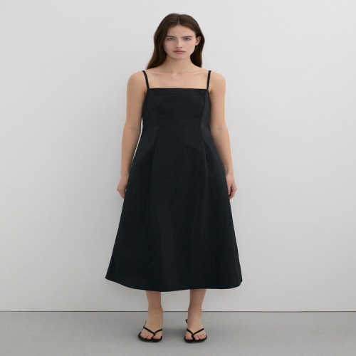 여성 레이어 버튼 슬리브리스 원피스 TWWOPP62170