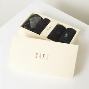 LF 닥스 남성 면혼방 혼합패턴 중목 4족 세트_DBSS4F909BK_이미지