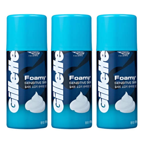 질레트 포오미 센서티브 스킨 쉐이빙 폼 175g (3개)