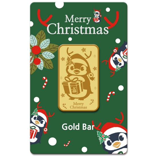 국제금거래소 999.9% 크리스마스 6탄 골드바 펭귄 37.5g (1개)_이미지