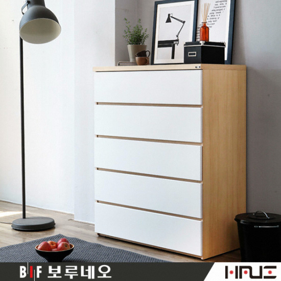 BIF보루네오 아르메 미엘 5단 서랍장 980_이미지