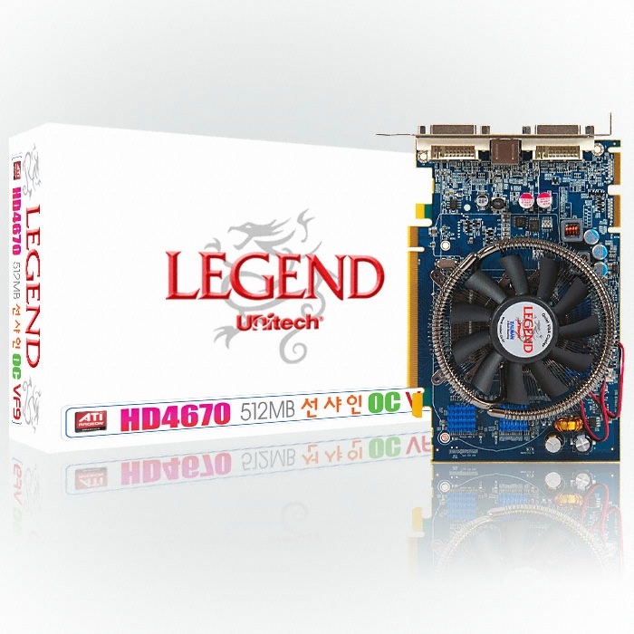 유니텍전자 LEGEND 라데온 HD 4670 선샤인 OC D3 512MB VF9_이미지
