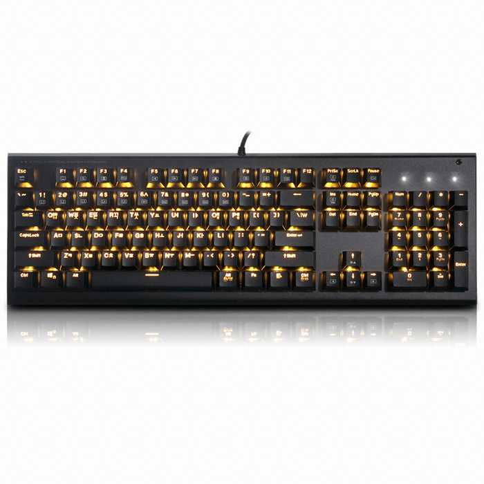 앱코 HACKER K740 LK 광축 완전방수 축교환 LED 게이밍 (블랙, 클릭)_이미지