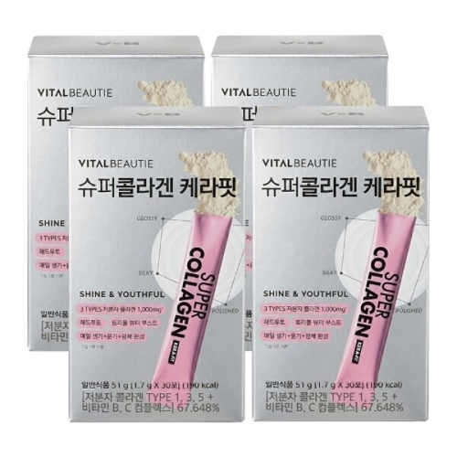 아모레퍼시픽 바이탈뷰티 슈퍼콜라겐 케라핏 30포 (4개)_이미지