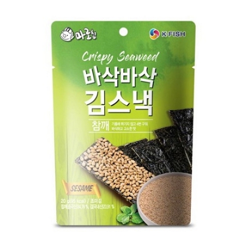 마로칩 김과 김사이에 토핑이 있는 김스낵 참깨&와사비 20g (1개)