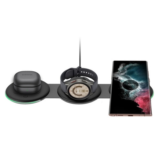 아임커머스 UM2 15W 3in1 올인원 폴딩 무선충전기 UMWH-S3in1-B (갤럭시워치용)_이미지