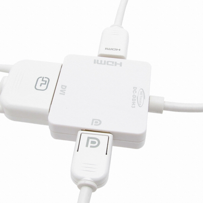 강원전자 NETmate Mini DisplayPort to DP/DVI/HDMI DC-DDH3 변환 젠더_이미지