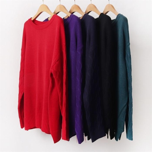 아이우먼 빅사이즈사랑해요 B360L010 물결슬리브루즈핏니트 EB