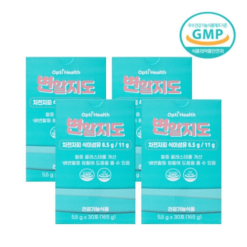 옵티헬스 변할지도 차전자피 식이섬유 30포 (4개)