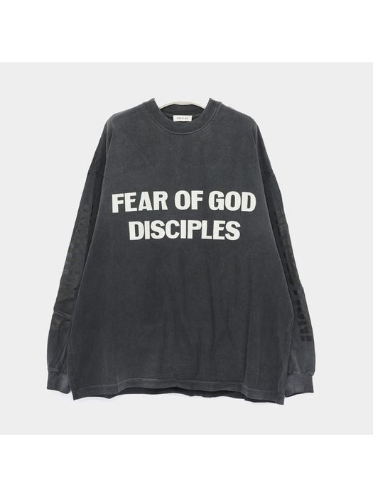 피어오브갓 Fear of God 디사이플 릴렉스드 오버핏 롱슬리브 긴팔 남성 티셔츠 FG10 10404HWJ 001_이미지