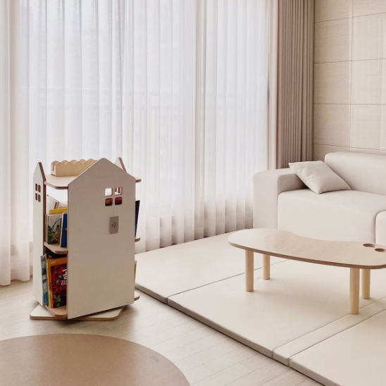 란 하우스 2단 회전 책장 480