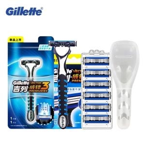 질레트 센서 엑셀 면도 면도날 남성용 리필 vector3 안전 면도기 수염 블레이드 선물 샤프 교체 헤드_이미지