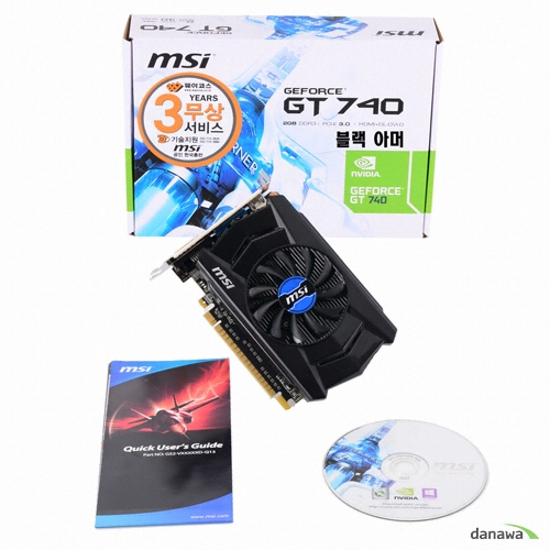 MSI 지포스 GT740 블랙 아머 D3 2GB_이미지