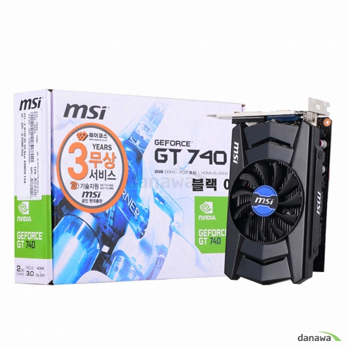 MSI 지포스 GT740 블랙 아머 D3 2GB_이미지