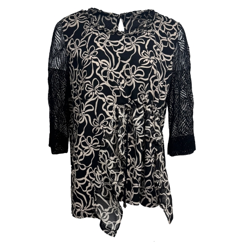 데시데 프릴라인 레이스소매 블라우스 DPS129