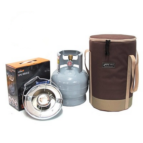 동성정밀 해바라기 버너, 3kg가스통, 수납가방 세트