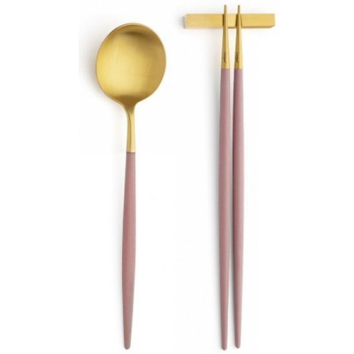 큐티폴 ㅤ고아 로즈 골드 한식 수저세트 (1인)_이미지