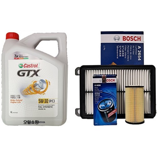 캐스트롤 GTX SP/C3 5W30 6L + 보쉬필터 현대 올뉴 투싼TL 1.7 디젤_이미지