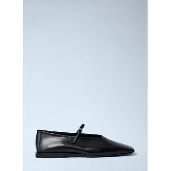  질샌더 여성 Leather Flat Shoes jil0264012blk