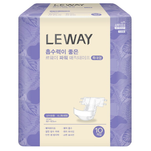  르웨이 흡수력이 좋은 파워 매직테이프 특대형 10개 [6팩(60개)]