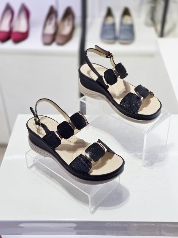 세레스 세이브존03 여성 골드 장식 쿠셔닝 몰드 통굽 샌들 5.5cm AQKRP40A-6 S47589763