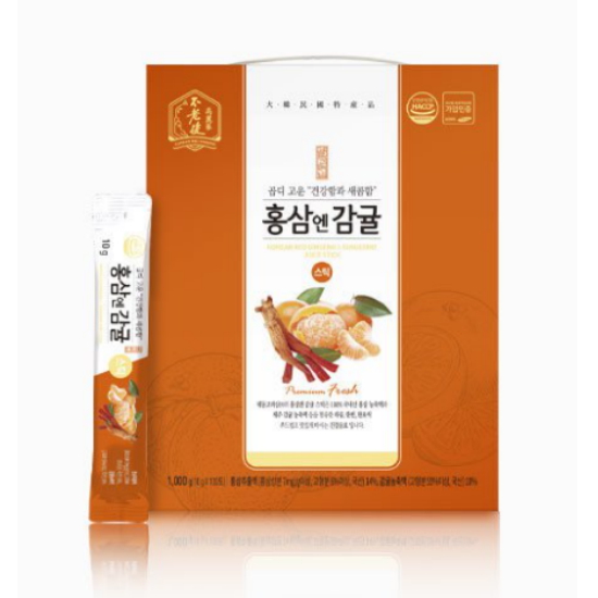 대동고려삼 불로건 홍삼엔감귤 스틱 10g 100포 (1개)