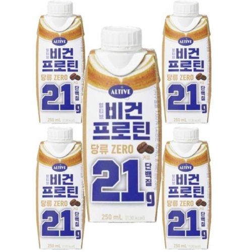 CJ제일제당 얼티브 비건프로틴 커피 250ml (5개)_이미지