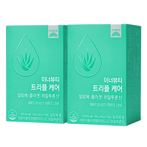 고려은단 이너뷰티 트리플케어 알로에 콜라겐 히알루론산 15포 (2개)