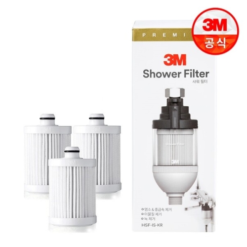 3M 프리미엄 샤워필터 (본체 1개 + 필터 3개)_이미지