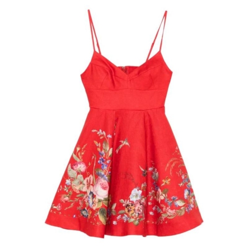 짐머만 OtherB 숏 원피스 5963DRS264 REFL RED FLORAL