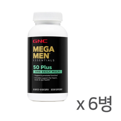 GNC 메가맨 50 플러스 원 데일리 60캡슐 (6개)