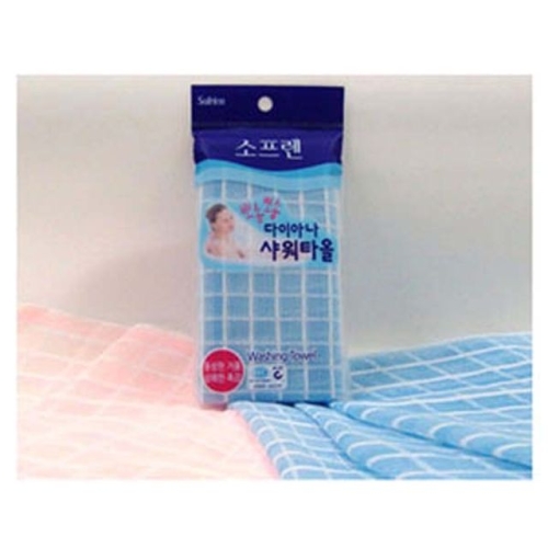 웨이브샤워타올 1개 때수건 샤워타울 샤워볼 때타울  샤워타올/사워볼/목욕타월/때타올/세안타올/바디타올_이미지