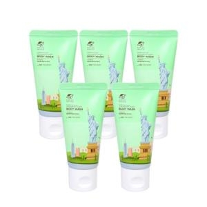레몬앤민트향 바디클렌저 세면도구 여행용세트 보습 샤워비누 바디워시50ml 튜브형-5개