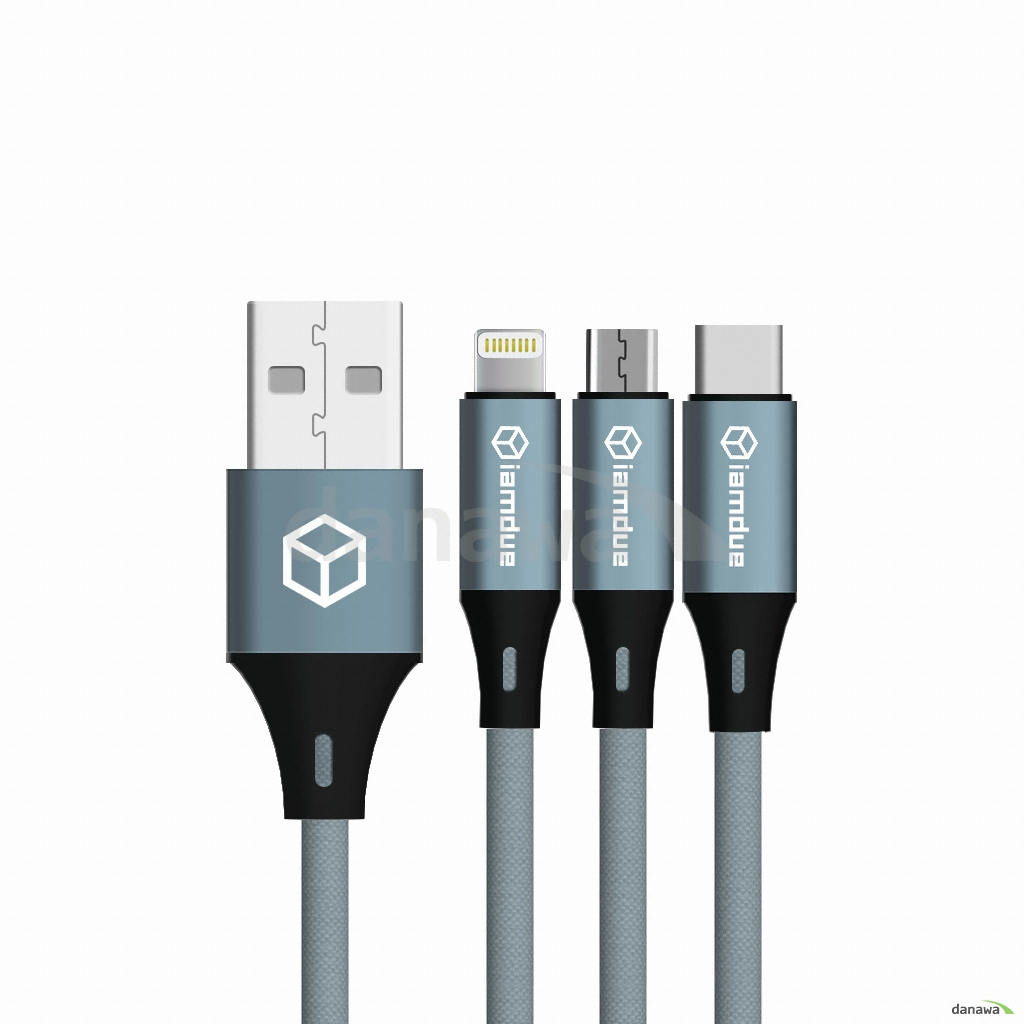 아이엠듀 3in1 멀티 충전 케이블 IMD-CFC700A (0.7m)_이미지